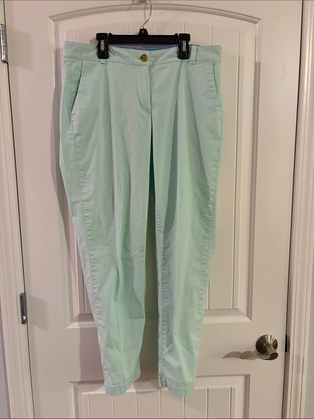 Talbots Mint Green Cotton Blend Ankle Pants